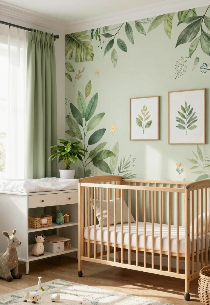 21 Stylish Baby Nursery Decor Ideas That'll Make You Want to Redecorate (Don’t Miss #5!) - 9. Nature-Inspired Decor 1