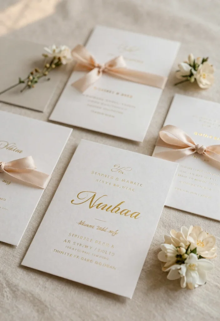 25 Affordable Baby Name Ceremony Decor Ideas That Look Luxurious! - 17. Invitations with a Luxurious Touch 1