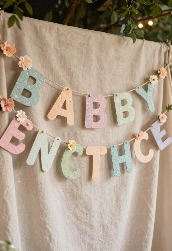 25 Affordable Baby Name Ceremony Decor Ideas That Look Luxurious! - 2. DIY Name Banner 1