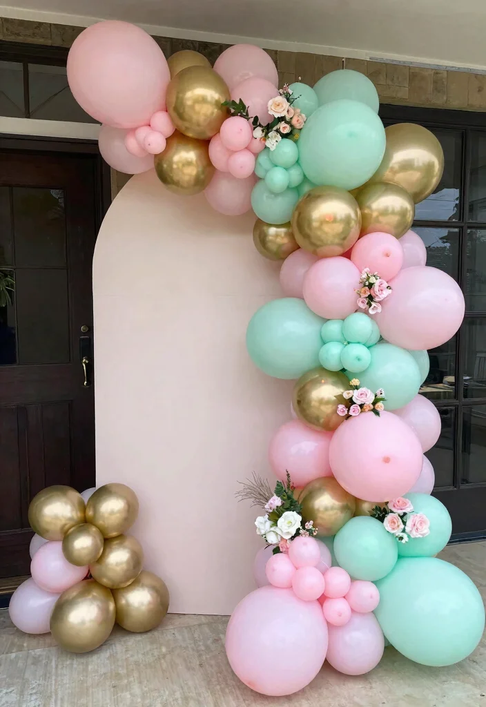 25 Affordable Baby Name Ceremony Decor Ideas That Look Luxurious! - 5. Balloon Arches 1