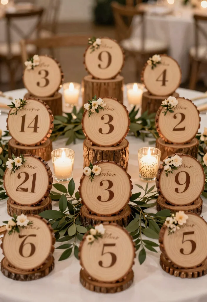 25 Affordable Baby Name Ceremony Decor Ideas That Look Luxurious! - 8. Table Numbers with Style 1