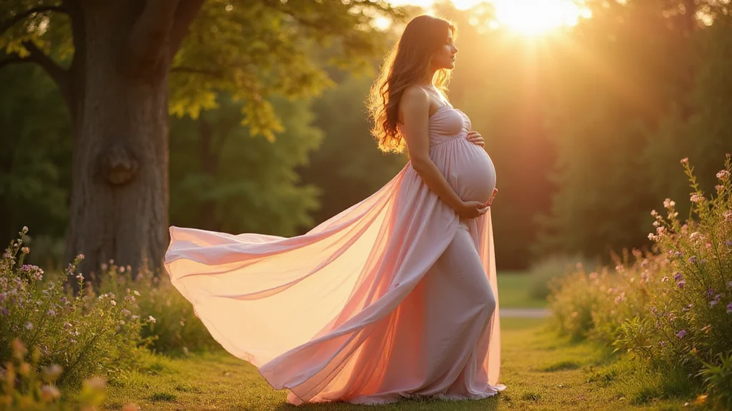 18 Gorgeous Backlit Maternity Photos That Showcase Flowing Dresses in Stunning Ways!